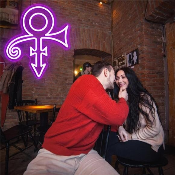 Prince Purple Rain LED Neon Love Symbol Sign Music Room Singer Musician Man Cave - Picture 4 of 7